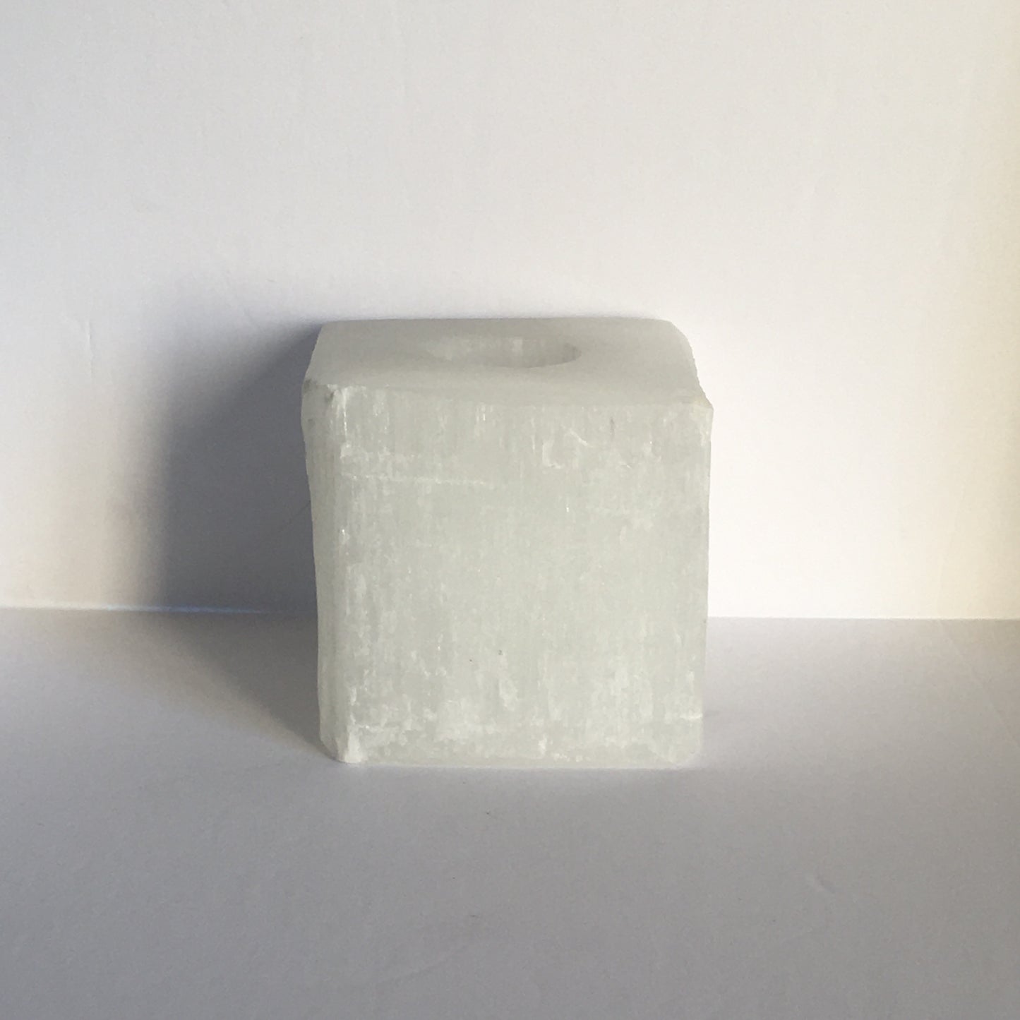 Cube Selenite Candle Holder