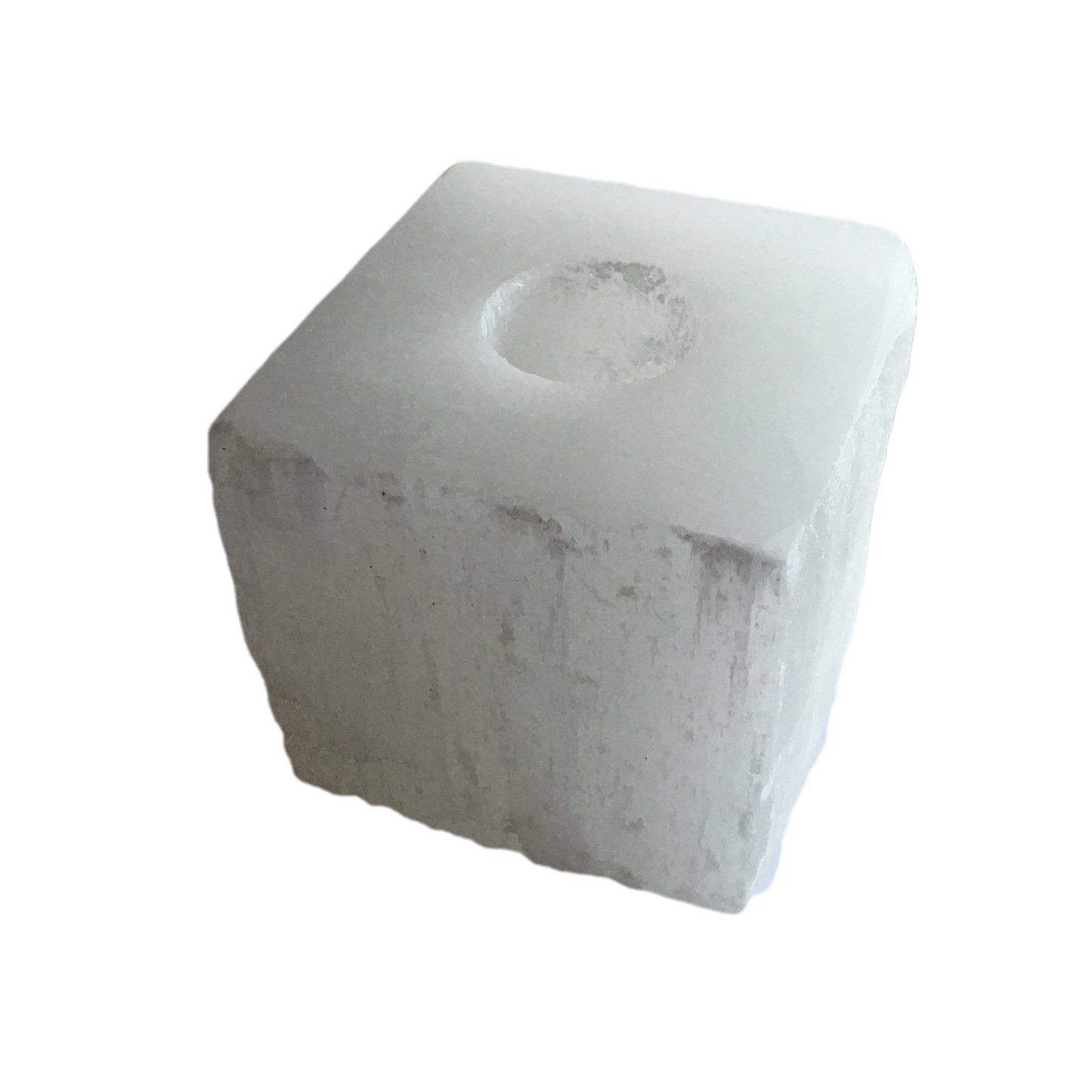 Cube Selenite Candle Holder