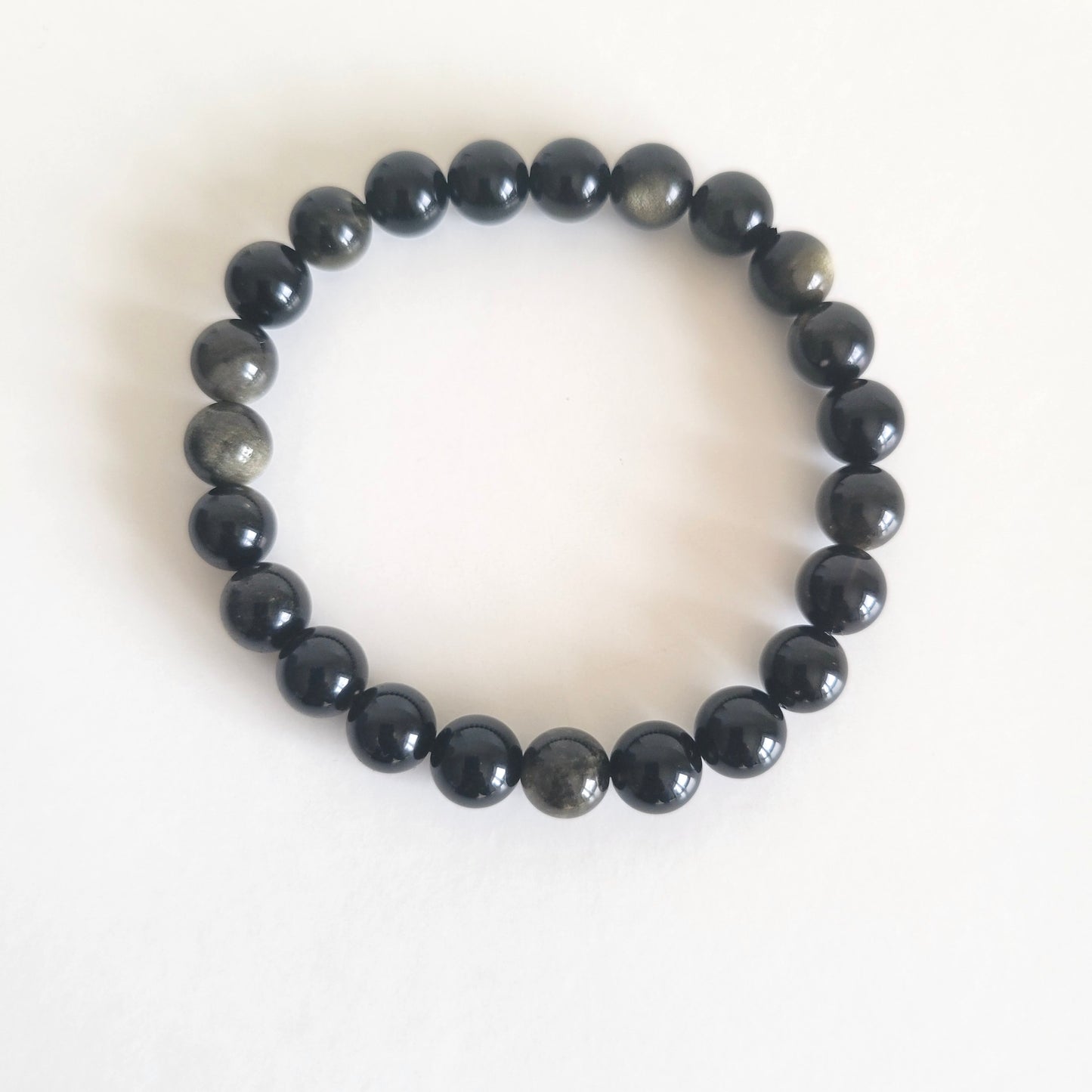 Gold-Sheen Obsidian Bracelet