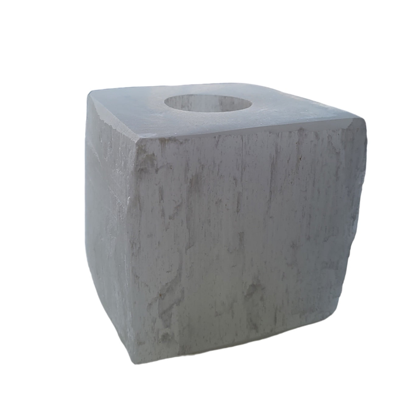 Cube Selenite Candle Holder