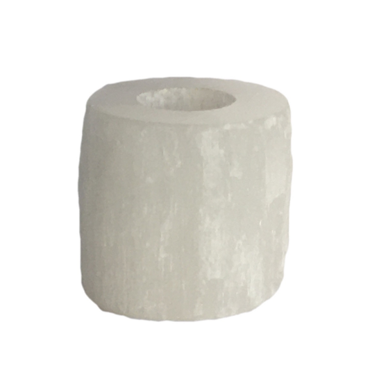 Round Selenite Candle Holder